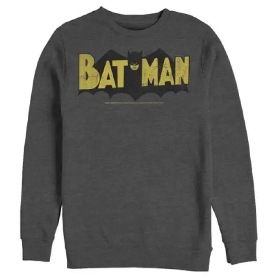 Men's Batman Logo Vintage Sweatshirt image {2}
