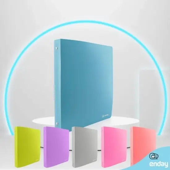 Enday 1" Flexible 3-Ring Binder With Pocket image {3}