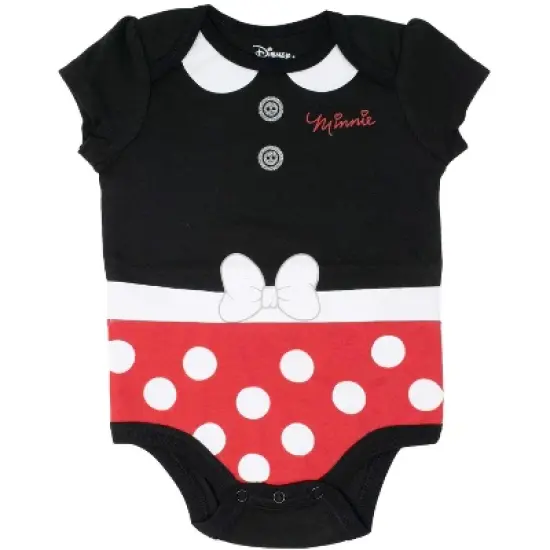 Disney Minnie Mouse Mickey Donald Duck Baby Girls 5 Pack Bodysuits Newborn to Infant image {4}
