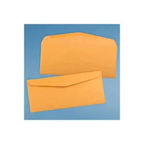 JAM Paper Recycled #14 Envelopes 5" x 11 1/2" Brown Kraft Manila 1633182 image {3}