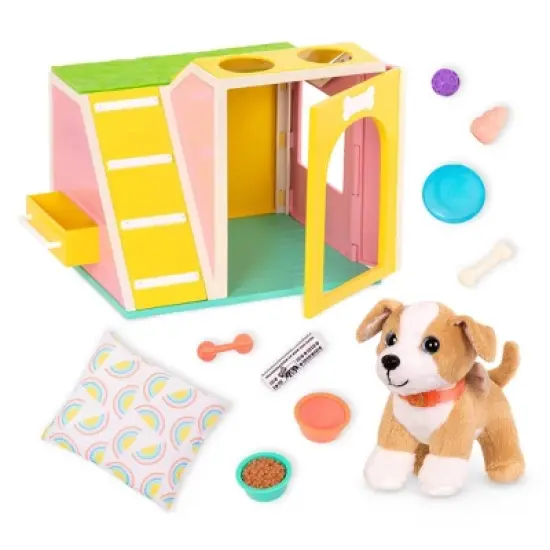 Glitter Girls Dog House Playset with Plush Pet Chihuahua Lollie for 14" Dolls image {5}