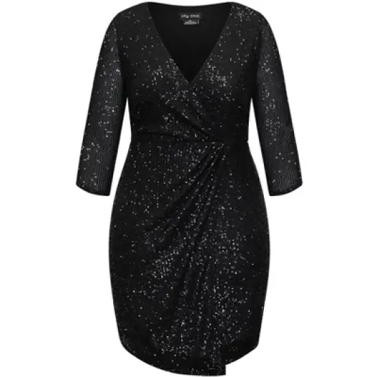 Women's Plus Size Razzle Dress - black | CITY CHIC image {4}