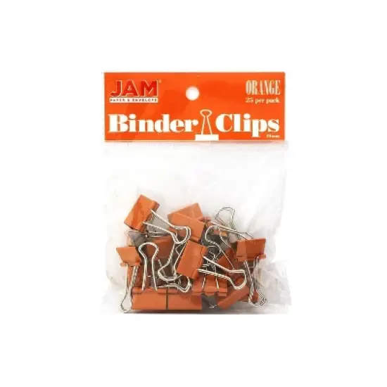 JAM Paper Office Desk Supplies Bundle Orange Small Paper Clips & Small Binder Clips 1 Pack of Each image {2}