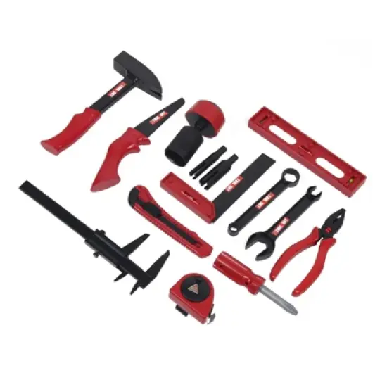 Insten 90 Pieces Wood Workbench Tool Playset with 8 Project Ideas, Pretend Construction & Building Toys for Kids image {2}