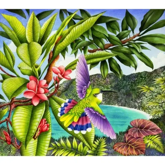 Wuundentoy Gold Edition: Frangipani Flower Flights of Fancy Jigsaw Puzzle - 300pc image {1}