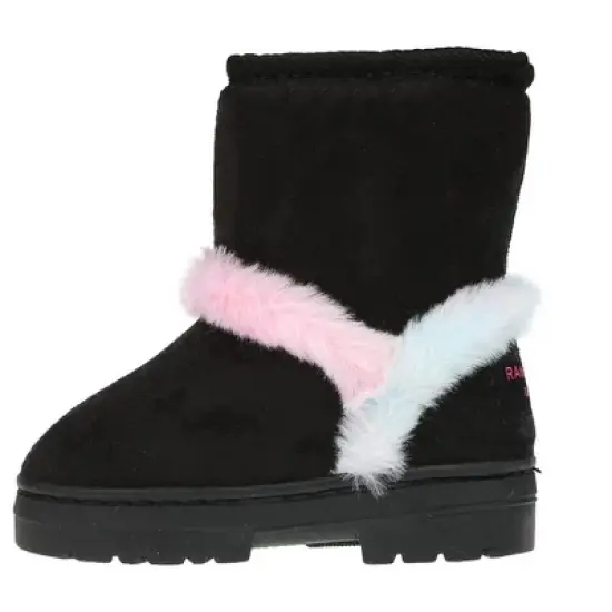 Rampage Girl's Warm Microsuede Winter Boots for Toddlers/Girls,With Cute Faux Fur Heart And Trim Details image {2}