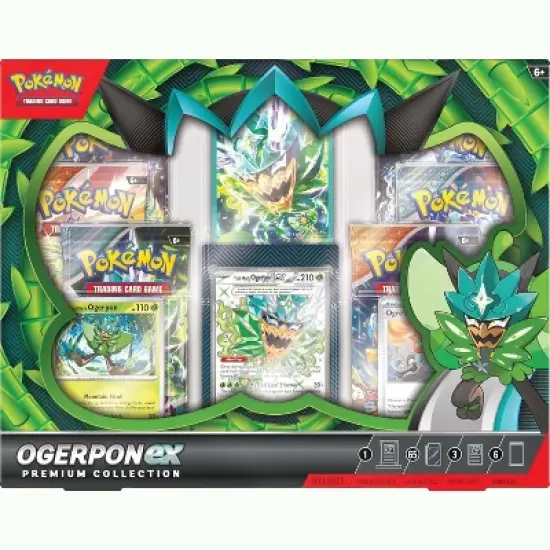 Pokemon TCG: Ogerpon ex Premium Collection (3 Foil Cards & 6 Boosters) image {1}