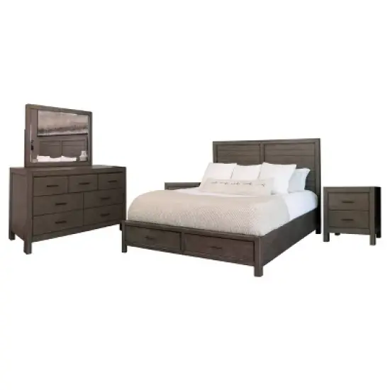 5pc Alix Bedroom Set Gray - Abbyson Living image {8}