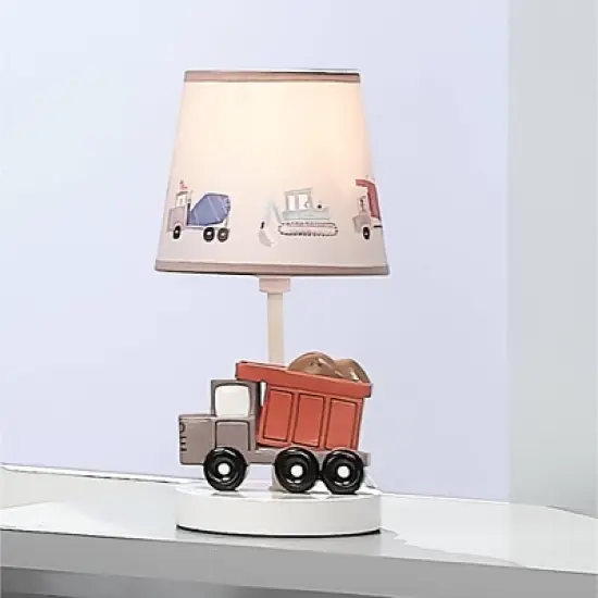 Bedtime Originals by Lambs & Ivy Construction Zone Lamp with Shade - Includes CFL Light Bulb image {2}