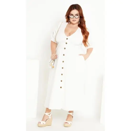 Women's Plus Size Sunset Stroll Dress - ivory | CITY CHIC image {3}
