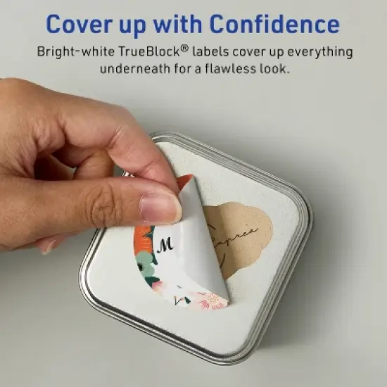 Avery TrueBlock Matte White Paper Labels,  2" diameter Round image {2}