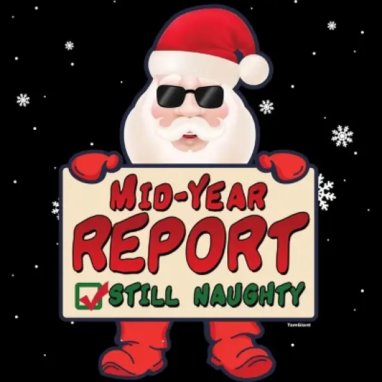 Men's Design By Humans Mid-Year Report Still Naughty Christmas Santa Claus Yuletide Hol By TomGiant Tank Top image {1}