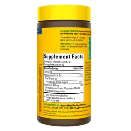 Nature Made Magnesium Complex Dietary Supplements Powder - 3.38oz/30ct image {1}