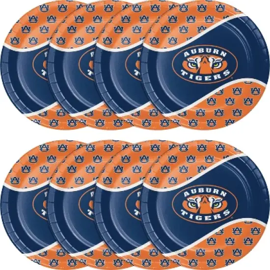 24ct Auburn Tigers Paper Plates Navy - NCAA image {2}