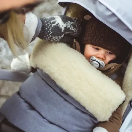 Cover Baby 0-3 Years Arctic Organic Wool Adjustable Footmuff in Navy image {5}