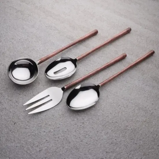 Inox Artisans Camellia Hostess Serving 4 Pc. Set image {2}