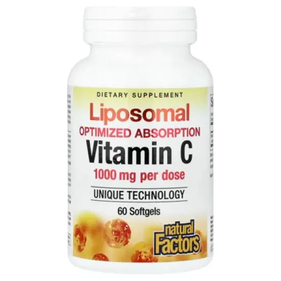 Natural Factors Liposomal Vitamin C, 60 Softgels (500 mg per Softgel) image {4}