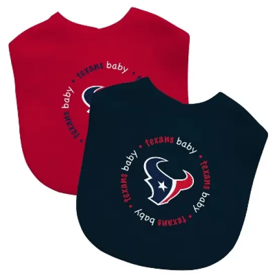 Baby Fanatic Officially Licensed Unisex Baby Bibs 2 Pack - NFL Houston Texans image {1}