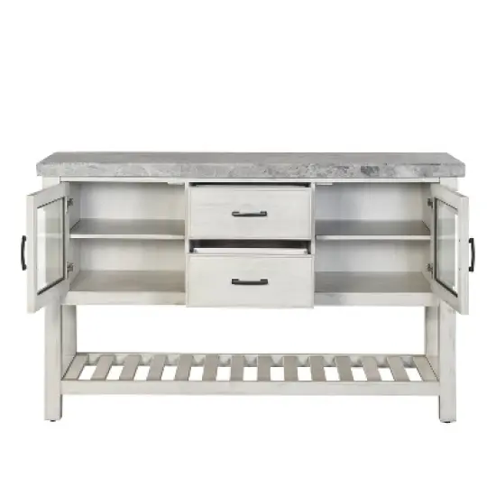 Canova Marble Top Server White - Steve Silver Co. image {2}