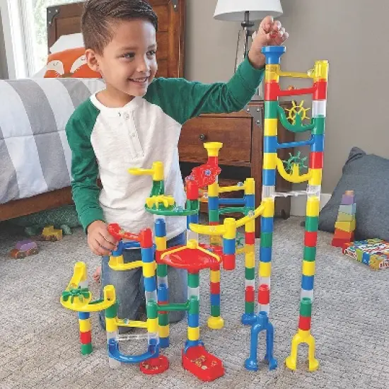MindWare 103 Piece Marble Run with 20 Marbles - Engineering & Building Toys image {3}