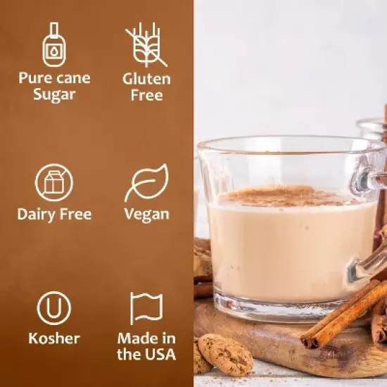 Syruvia Cinnamon Oatmeal Cookie Syrup - 25.4 fl oz. Premium Flavoring Syrup For Coffee image {3}