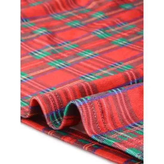 Agnes Orinda Plus Size Tops for Women Check Plaid Velvet Camisole Club Party Cami Top image {4}