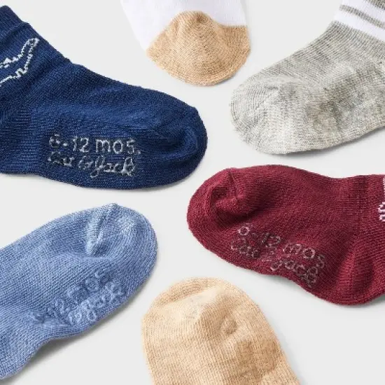 Toddler Boys' 10pk Dino Striped Ankle Socks - Cat & Jack&trade; image {2}