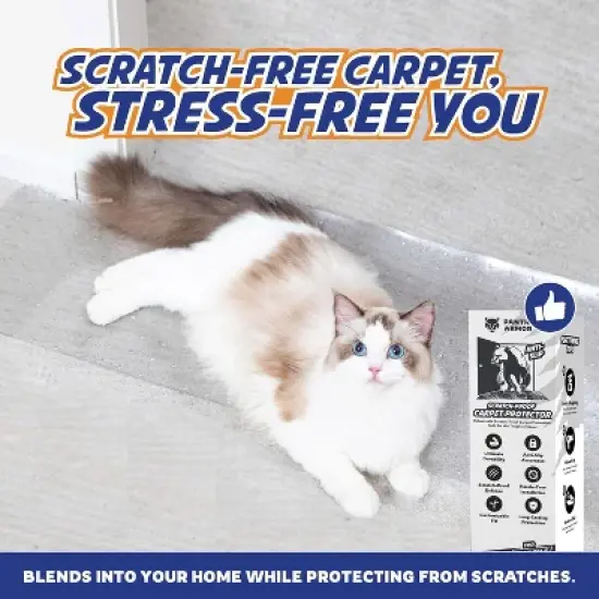 Panther Armor Scratch-Proof Carpet Protector for Pets, Hardwoord Floor Protector for Dogs and Cats image {2}