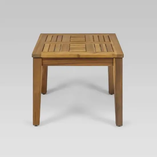 3pc Hampton Wood and Wicker Patio Set - Christopher Knight Home image {4}