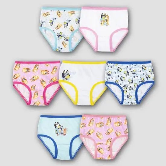 Toddler Girls' 7pk Bluey Classic Briefs - Colors May Vary image {3}