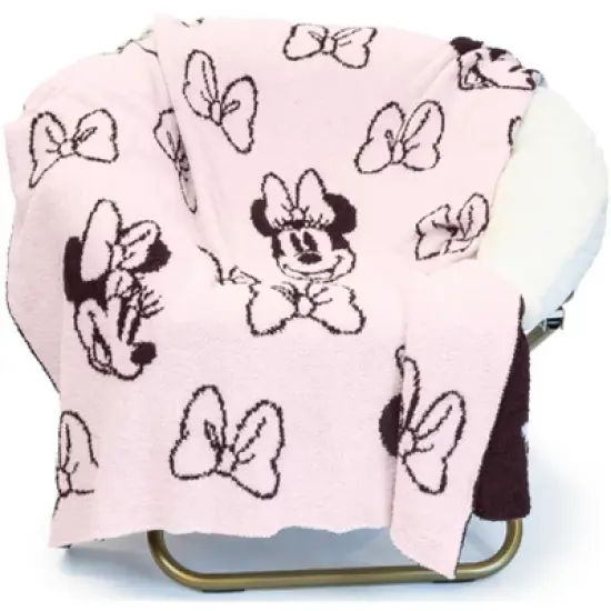 Minnie Mouse Rosy Bows 50x60 Feather Knit Throw image {1}