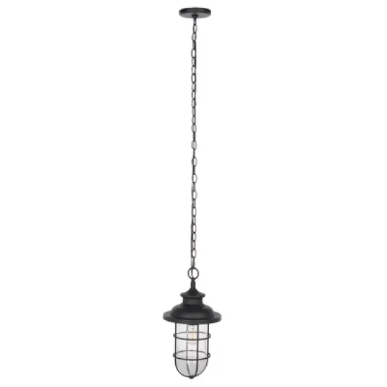 Adelle 9" Outdoor Pendant - PLT7013 - Black - Safavieh image {4}