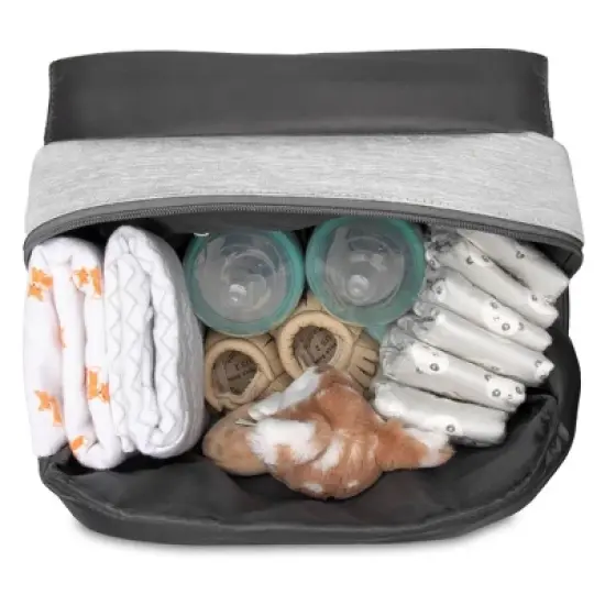 Eddie Bauer Cascade Backpack DIaper Bag - Gray/Pink image {5}