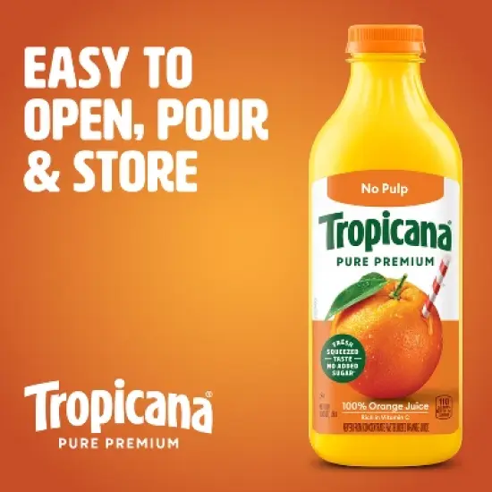 Tropicana Pure Premium Pulp Free Orange Juice - 46 fl oz image {1}