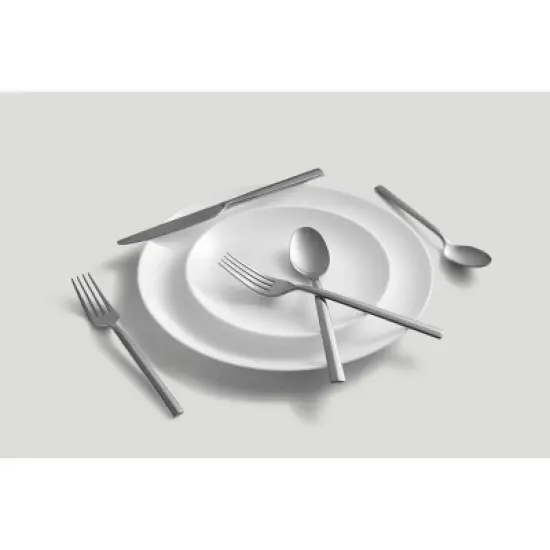 Cambridge Silversmiths 20pc Aero Mirror Flatware Set: Stainless Steel Silverware, Service for 4, Dishwasher-Safe image {2}