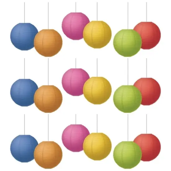 Teacher Created Resources&reg; Colorful 8" Hanging Paper Lanterns, 6 Per Pack, 3 Packs image {3}