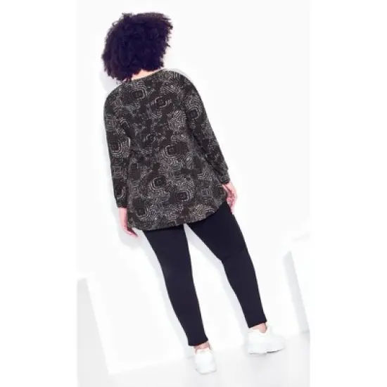 ZIM & ZOE | Women's Plus Size  Infinity Splice Top - black  - 30W image {1}