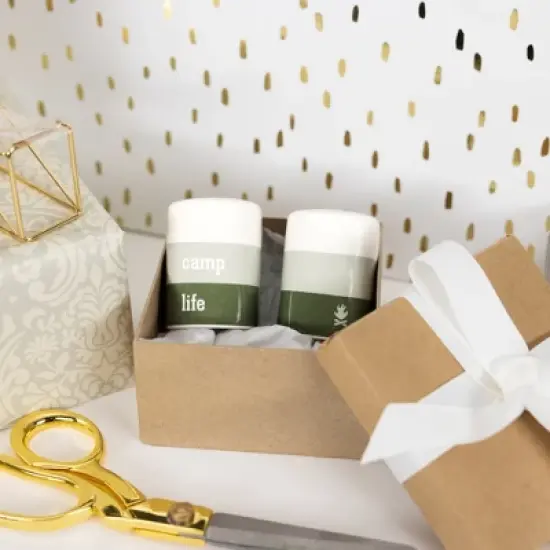 Pavilion Gift Company - Camp Life - 3 oz Salt & Pepper Ceramic Stoneware Shaker Set RV Camper Cabin Tent image {3}