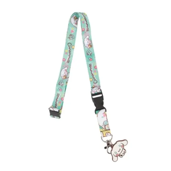 Cinnamaroll Snack Time Theme 22-inch Lanyard with Clear ID Sleeve and Rubber Charm image {1}