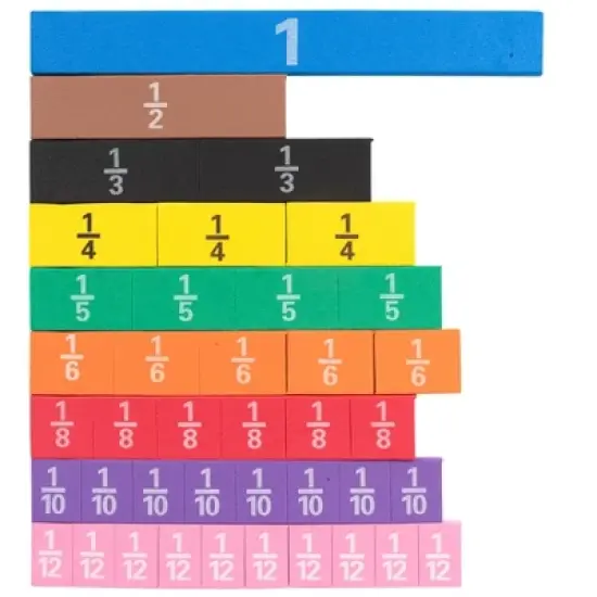 Learning Advantage Fraction Tiles, Foam, Magnetic, Set of 51 image {1}