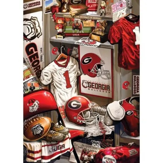 MasterPieces 500 Piece Puzzle - Georgia Bulldogs Locker Room - 15"x21" image {2}