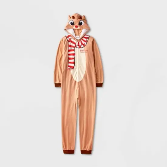 Girls' Rudolph the Red-Nosed Reindeer Union Suit - Brown image {3}
