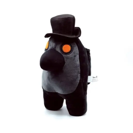 Among Us 12 Inch Plush | Black Crewmate with Top Hat and Mask image {1}