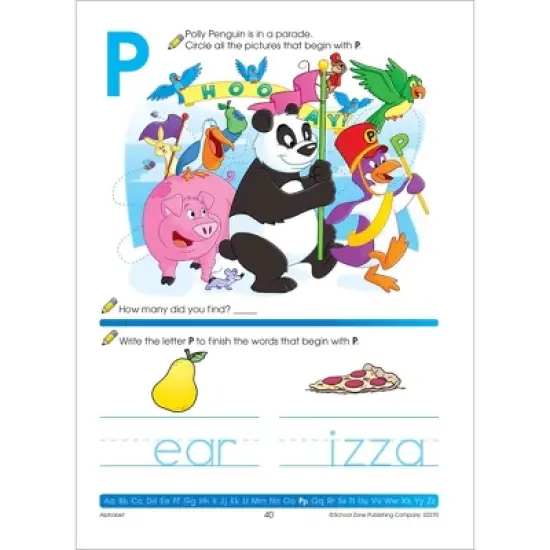 School Zone Alphabet 64-Page Workbook - (Paperback) image {5}