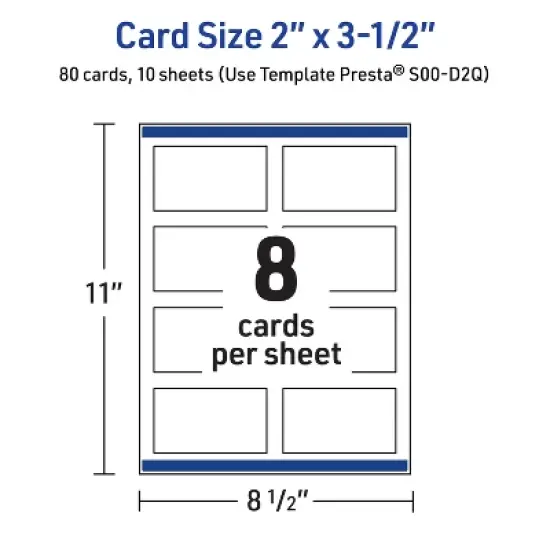 Avery&reg; Cards, 2" x 3.5", Double Gold Border w/ Florals, 80ct image {4}