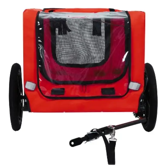 Pet Bike Trailer Dog Cart for Bicycle,Suitable for Small and Medium Pets, Easy Folding Cart Frame, Quick Release Wheel, Non-Slip Floor, Internal Leash image {3}
