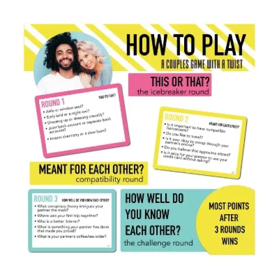 The Ultimate Couples Quiz: Social Skills Board Game by University Games, 4-8 Players, Party Cards Included image {5}
