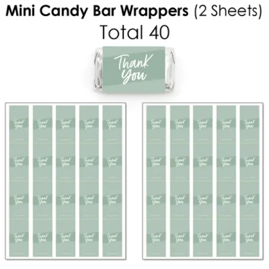 Big Dot of Happiness Sage Green Elegantly Simple  - Guest Party Favors Candy Favor Sticker Kit - 304 Pieces image {2}