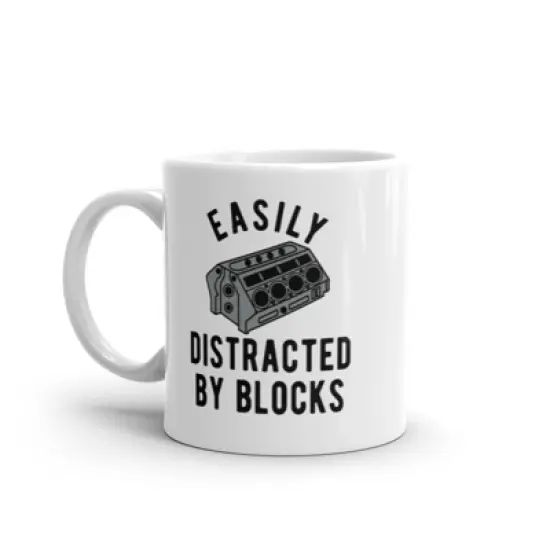 Crazy Dog Easily Distracted By Blocks Mug Funny Car Engine Mechanic Novelty Coffee Cup-11oz image {3}