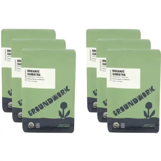 Groundwork Coffee Whole Bean Sumatra - Case of 6 - 12 oz image {2}
